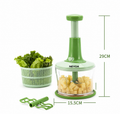 NEYOA Vegetable Chopper & Salad Spinner, Manual Food Chopper with Stainless Steel Blades, BPA-Free Kitchen Food Processor for Onions, Garlic, Vegetables, Fruits & Meal Prep
