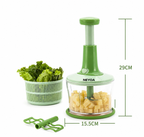 NEYOA Vegetable Chopper & Salad Spinner, Manual Food Chopper with Stainless Steel Blades, BPA-Free Kitchen Food Processor for Onions, Garlic, Vegetables, Fruits & Meal Prep